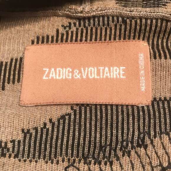 Zadig & Voltaire Maya We Tiger Wool Cardigan with Sequins Oversized Fit xs/s - Picture 12 of 15